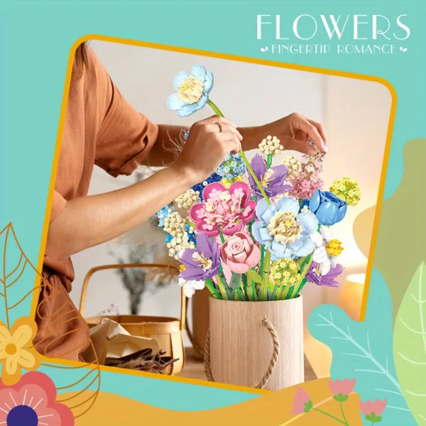 lego flower building blocks