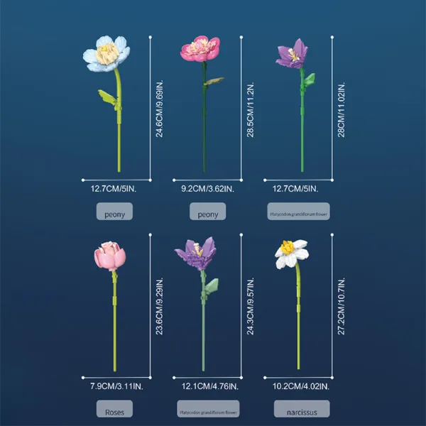 lego flower building blocks