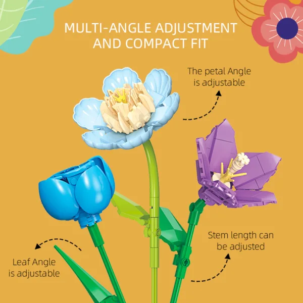 lego flower building blocks