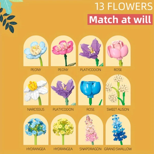 lego flower building blocks