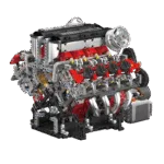 Brickvivid Ferrari F488 Engine Model Kit - Motorized STEM Masterpiece