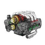 Brickvivid Motorized Boxer Engine Building Blocks – Collectible Model