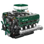 Brickvivid V8 Engine Building Blocks: Motorized Mechanical Model Kit