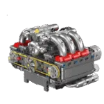 Brickvivid Boxer Engine Building Blocks - Motorized Mechanical Model