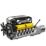 Brickvivid: Motorized V12 Engine Building Block Set - A STEM Masterpiece