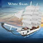 Brickvivid White Swan Building Block Ship Model Kit | Realistic Display