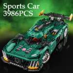 Brickvivid Technic Race Car Model - 1:8 Electroplated Hypercar Kit
