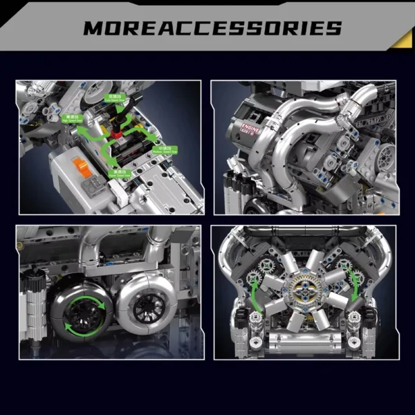 Bugatti Veyron W16 Engine Model Kit