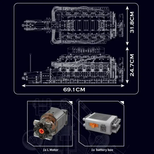 Lamborghini V12 engine building kit