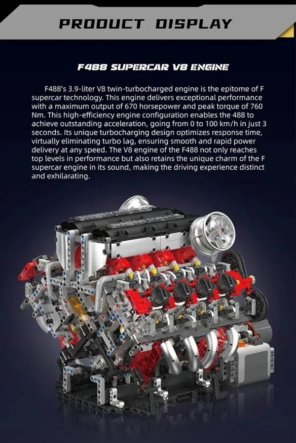 Ferrari F488 Engine Model Kit