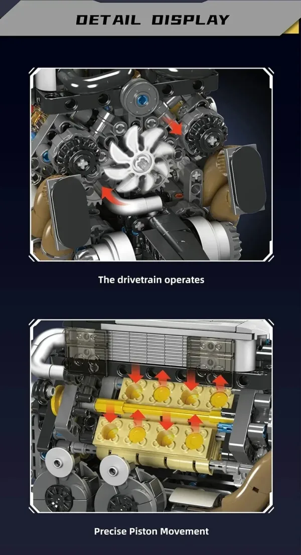 Bugatti W16 Engine Model Kit