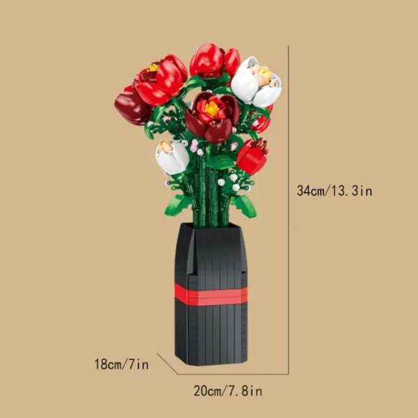LEGO JJ9212 Rose Bouquet Building Blocks