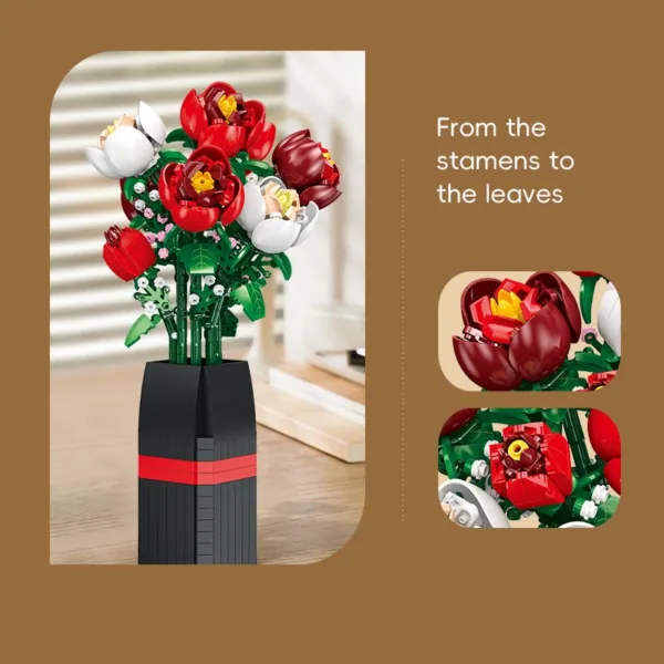 LEGO JJ9212 Rose Bouquet Building Blocks