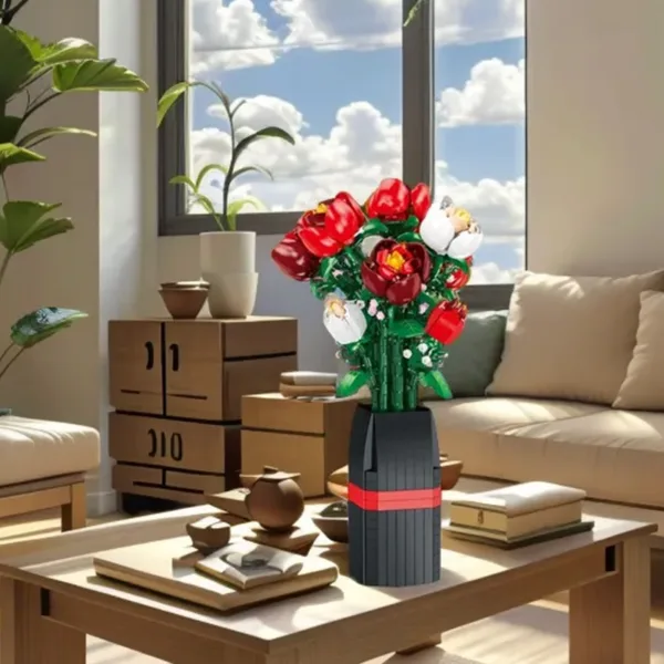 LEGO JJ9212 Rose Bouquet Building Blocks