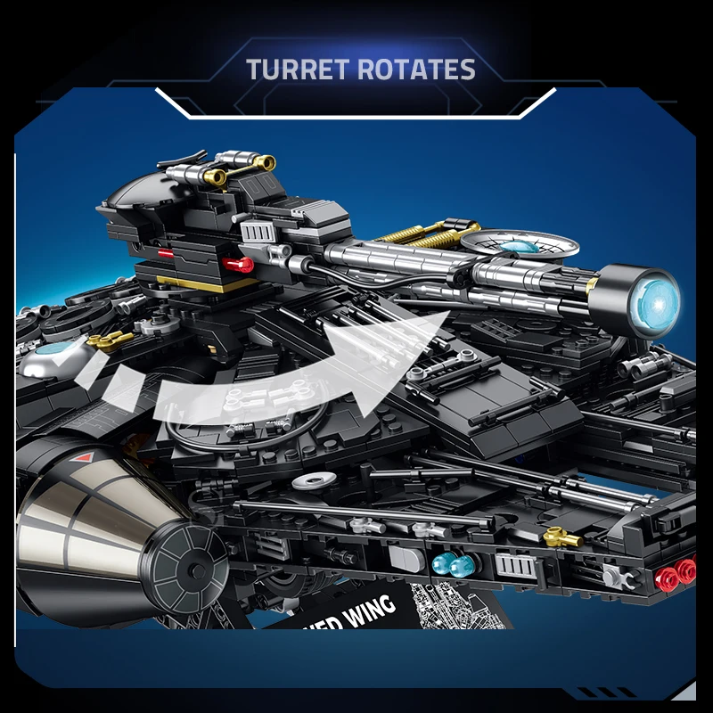 lego black Millennium Falcon