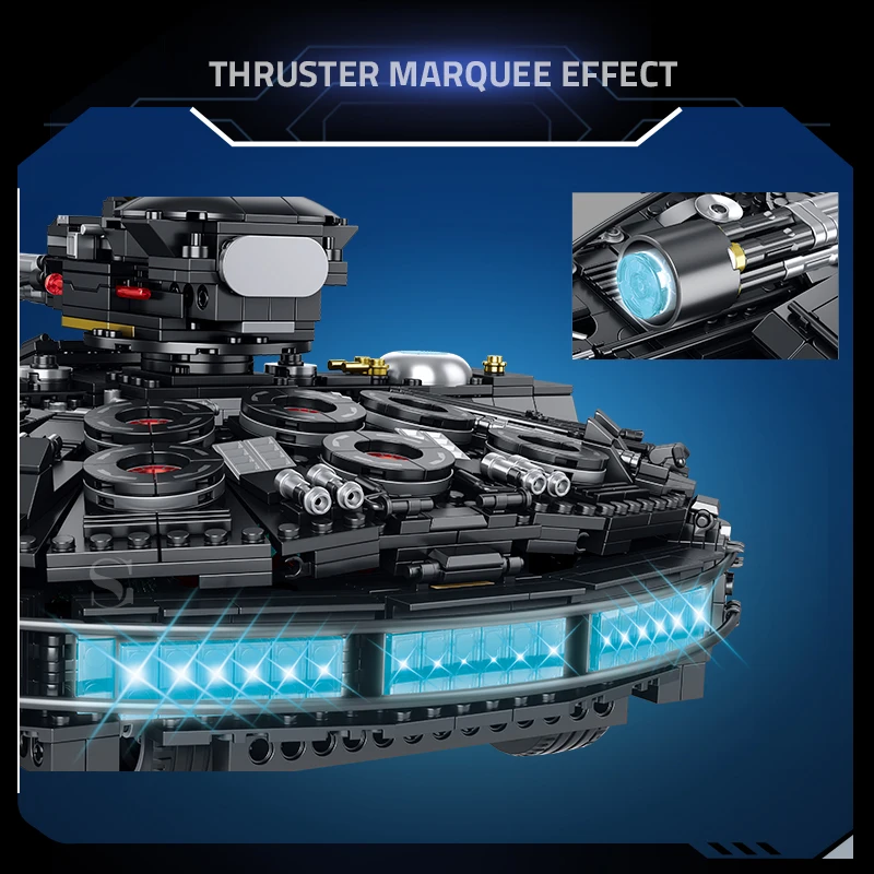 lego black Millennium Falcon