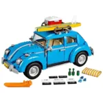 Brickvivid Classic VW Beetle Model Kit with Surf Accessories