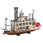 Brickvivid River Steamboat Model Kit | Detailed Display Piece for Adults
