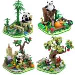 Brickvivid Panda Building Blocks, Cute Desk Decor Set