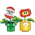 Brickvivid Super Mario Piranha Plant Building Set: Iconic Gaming Character Model