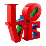 Brickvivid LOVE Sculpture Building Kit: Build a Bold Symbol of Art