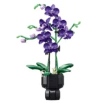 Brickvivid Building Block Flower Set – Elegant Violet Orchid Design