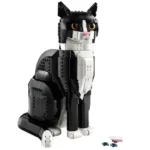 Brickvivid Tuxedo Cat Building Set – Creative Cat Model for Adults