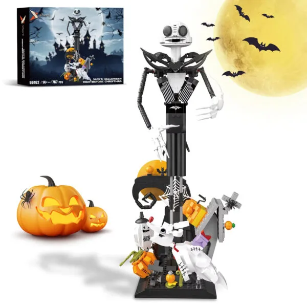Brickvivid Jack Skellington Building Set - Halloween Display Model