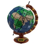 Brickvivid Vintage Globe Building Set: Rotating Retro Decor