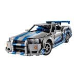 Brickvivid Nissan GT-R R34 Building Set - Real Drift Function